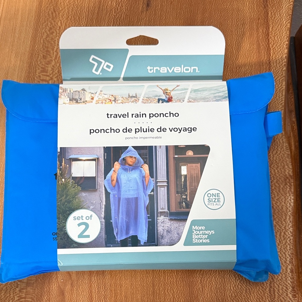 Travelon Aqua Rain Poncho Set